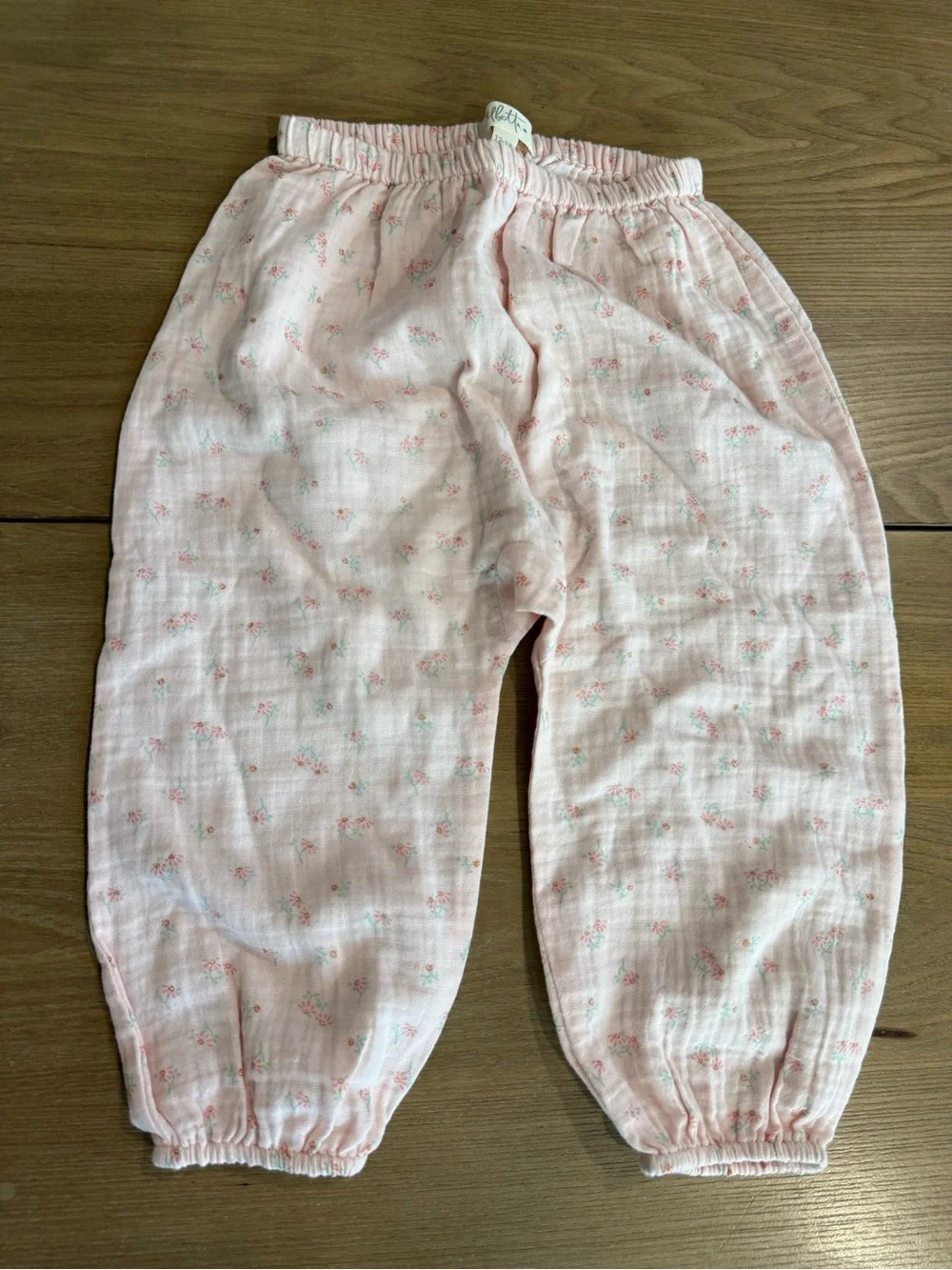 NWT Albetta Matching Floral Pant Set Size 12-18 Months Organic Cotton Gauzy